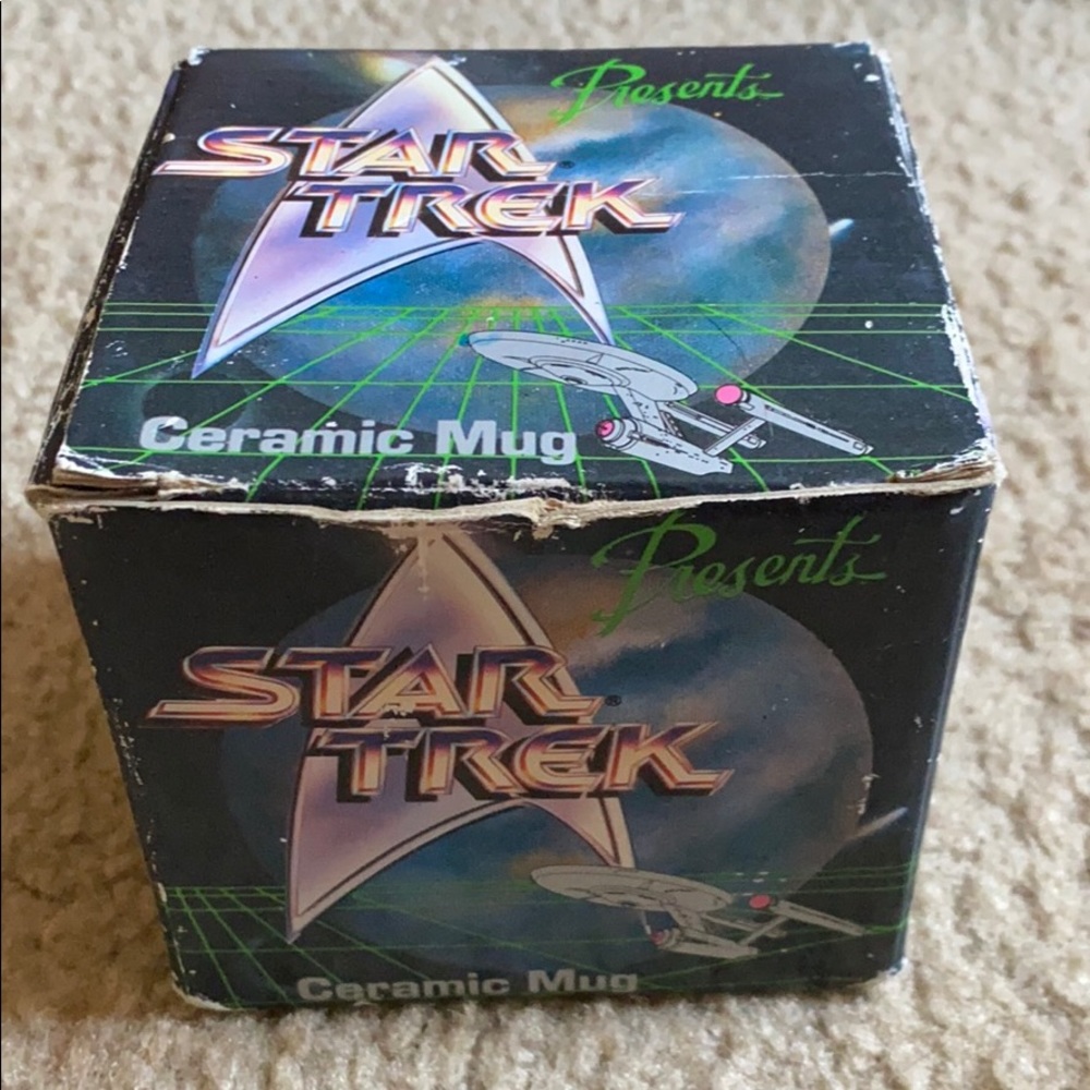 Star Trek mug signed pavel chekov